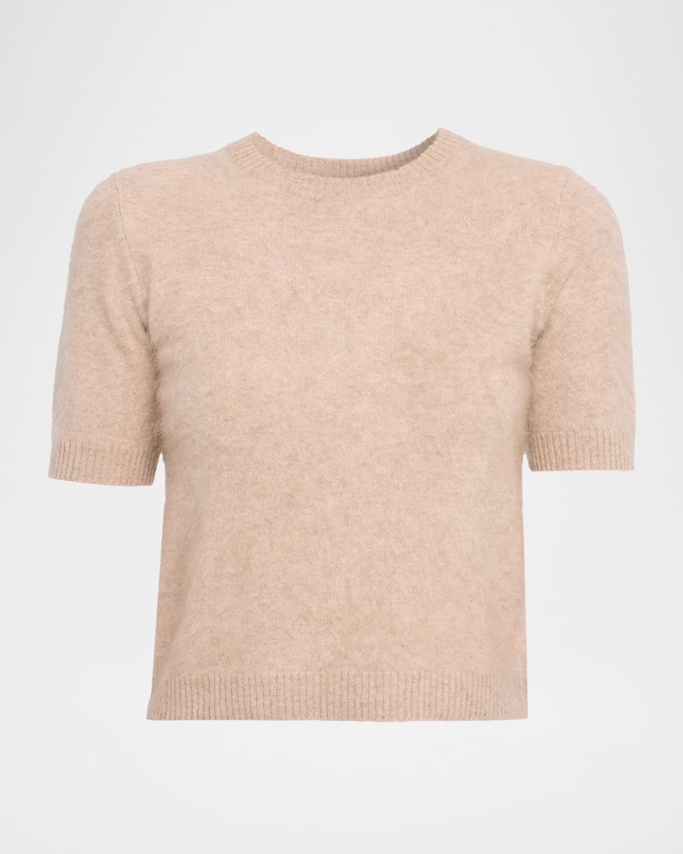 Cropped Fuzzy Crewneck Sweat
